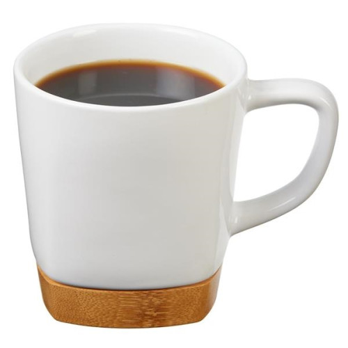 11 oz. Ceramic Mug with Removable Bamboo Coaster Bottom