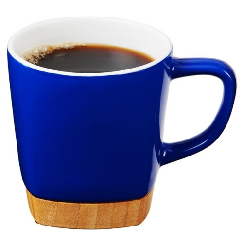 11 oz. Ceramic Mug with Removable Bamboo Coaster Bottom