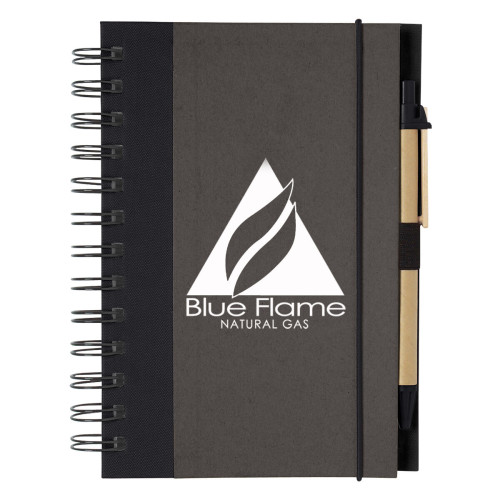 ECO-INSPIRED SPIRAL NOTEBOOK & PEN