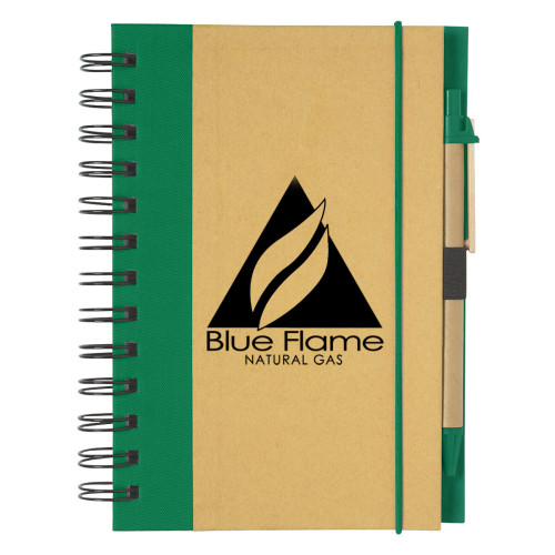 ECO-INSPIRED SPIRAL NOTEBOOK & PEN