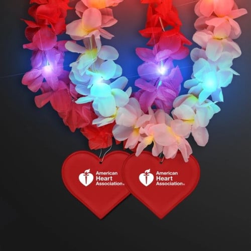 Light Up Hawaiian Leis with Custom Heart Medallion