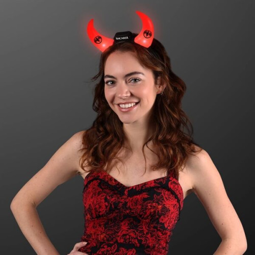 Large Devil Horns Light Up Headband