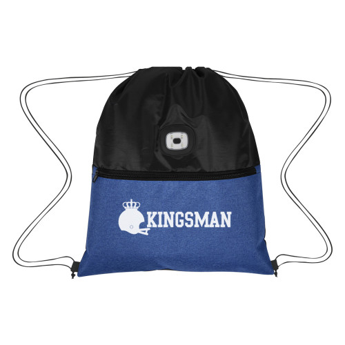 COB Light Up Heathered Drawstring Bag