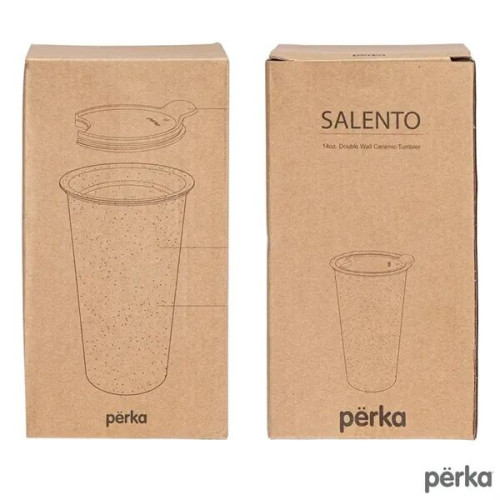 Perka® Salento 14 oz. Double Wall Ceramic Tumbler