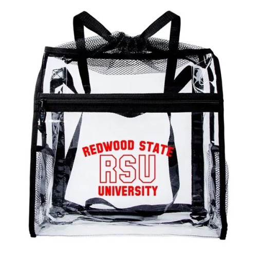 Ramsey Clear Drawstring Backpack