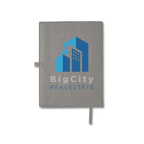 Felt Cover With Refillable Journal Notebook 6.5" X 8.7"