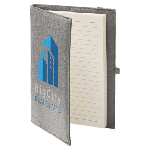 Felt Cover With Refillable Journal Notebook 6.5" X 8.7"