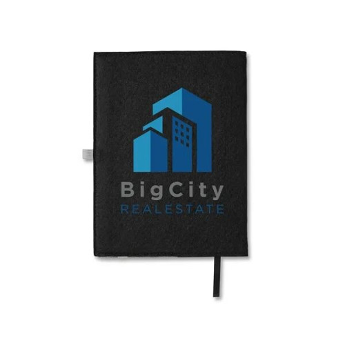 Felt Cover With Refillable Journal Notebook 6.5" X 8.7"