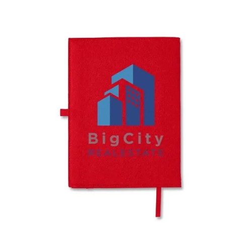 Felt Cover With Refillable Journal Notebook 6.5" X 8.7"