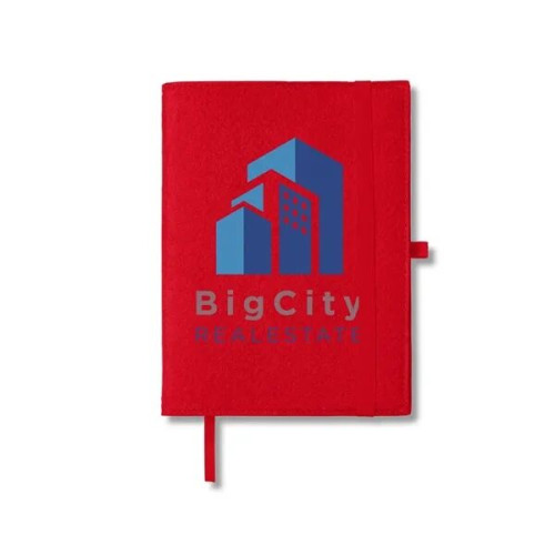 Felt Cover With Refillable Journal Notebook 6.5" X 8.7"