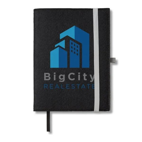 Felt Cover With Refillable Journal Notebook 6.5" X 8.7"