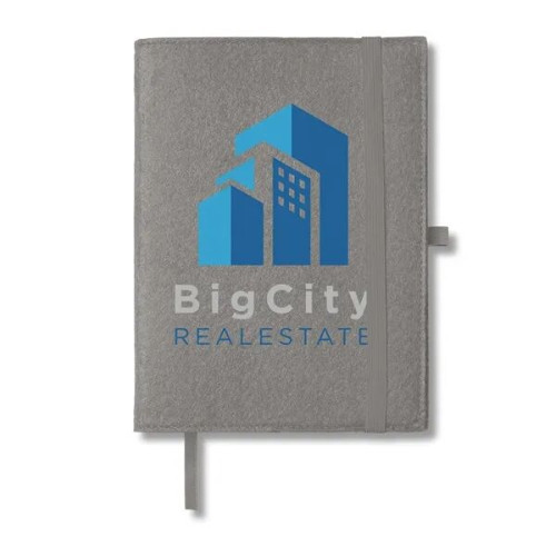 Felt Cover With Refillable Journal Notebook 6.5" X 8.7"