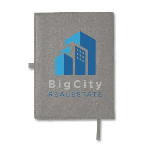 Felt Cover With Refillable Journal Notebook 6.5" X 8.7"