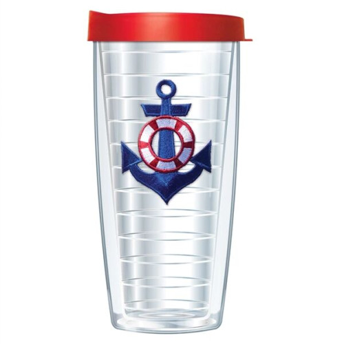 Made in USA 24 oz BPA free Tumbler w/ Stitched Emblem Patch