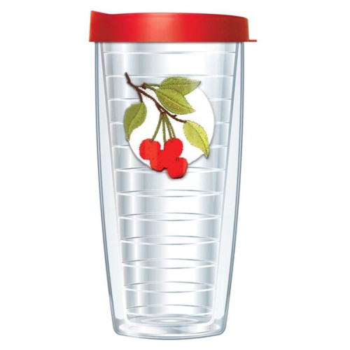 Made in USA 24 oz BPA free Tumbler w/ Stitched Emblem Patch