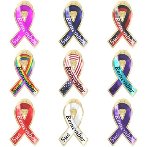 Awareness Ribbon Lapel Pin - Any Color - Fully Customizable