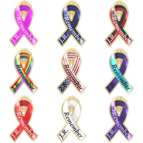 Awareness Ribbon Lapel Pin - Any Color - Fully Customizable