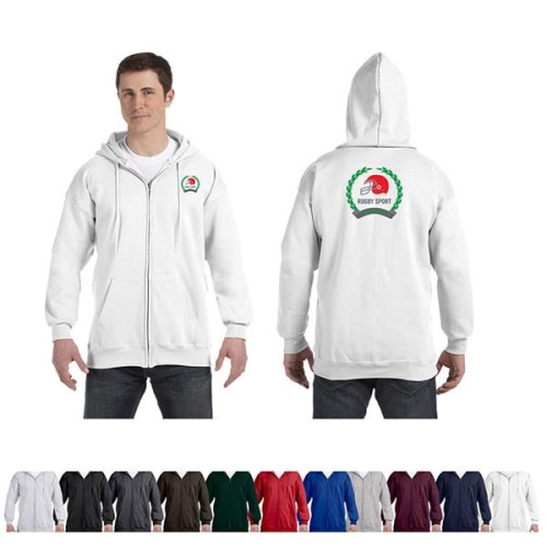 Hanes® Adult 9.7 oz. Ultimate Cotton 90/10 Full-Zip Hoode...