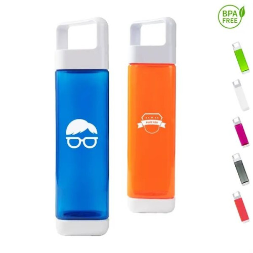 25 oz. Clean Square Bottle w/ Removable Top & Bottom Lids