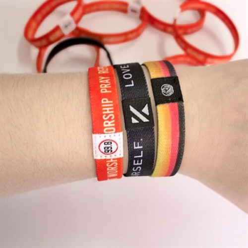 1/2 Sublimated Elastic Event Wristband Customizable Woven