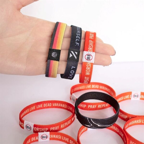 1/2 Sublimated Elastic Event Wristband Customizable Woven