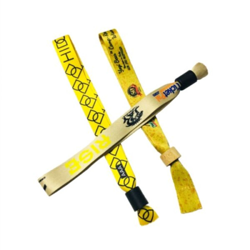 1/2" Sublimated Ribbon Event Wristbands w/ Locking Bead