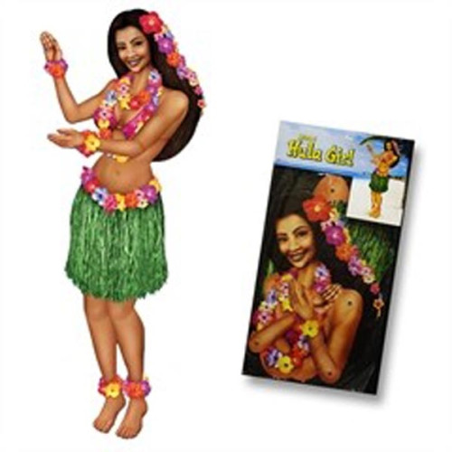 Hula Girl Jointed Cutout