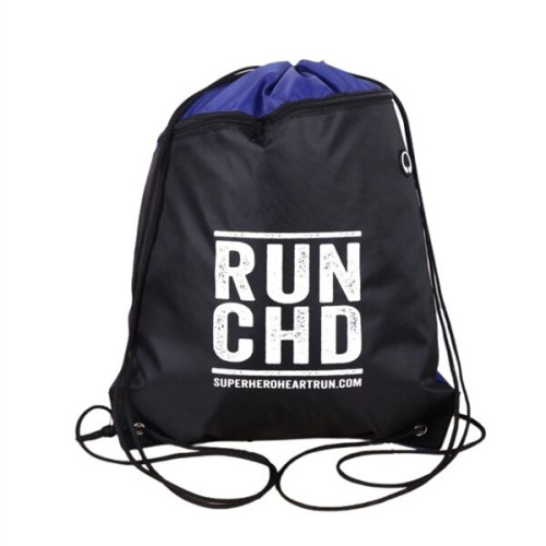 Drawstring Backpack w/ Front Pocket & Earphone Slot 14"x18"