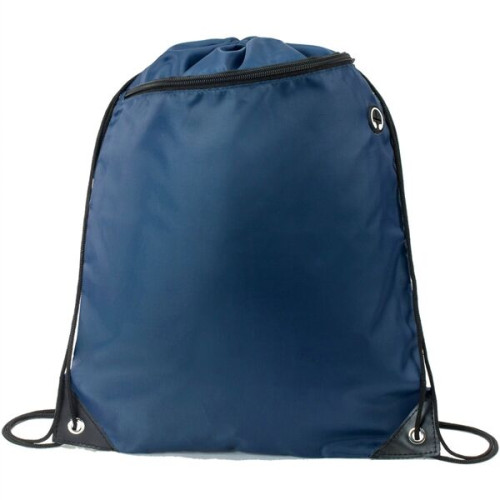 Drawstring Backpack w/ Front Pocket & Earphone Slot 14"x18"