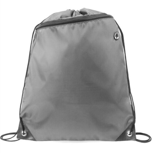 Drawstring Backpack w/ Front Pocket & Earphone Slot 14"x18"