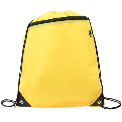 Drawstring Backpack w/ Front Pocket & Earphone Slot 14"x18"