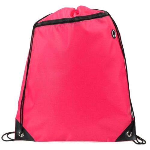 Drawstring Backpack w/ Front Pocket & Earphone Slot 14"x18"