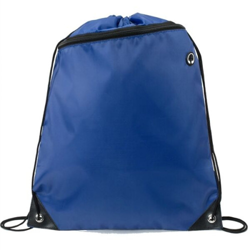 Drawstring Backpack w/ Front Pocket & Earphone Slot 14"x18"