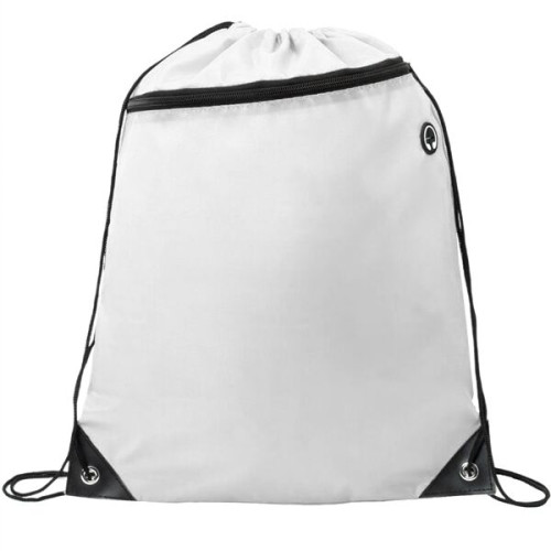 Drawstring Backpack w/ Front Pocket & Earphone Slot 14"x18"