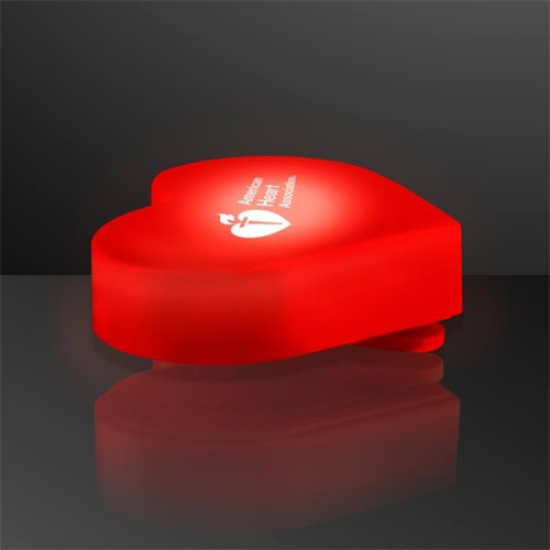 LED Blinking Red Heart Clip