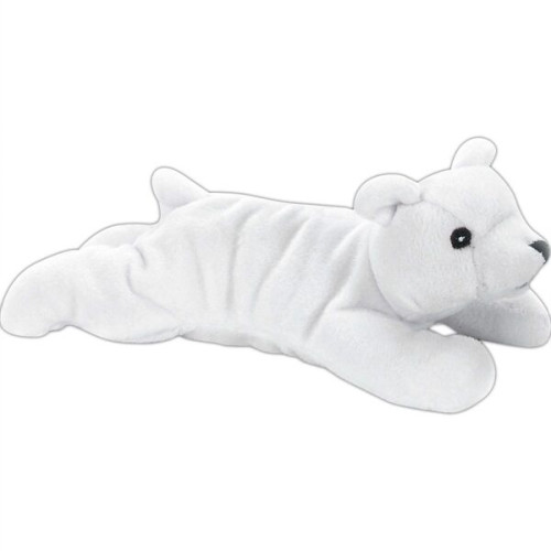 So Soft 8" Laying Beanie Animal- Polar Bear
