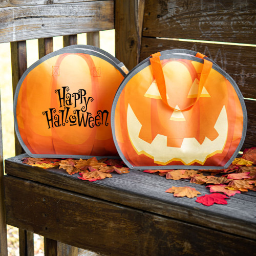 Reflective Halloween Pumpkin Tote Bag