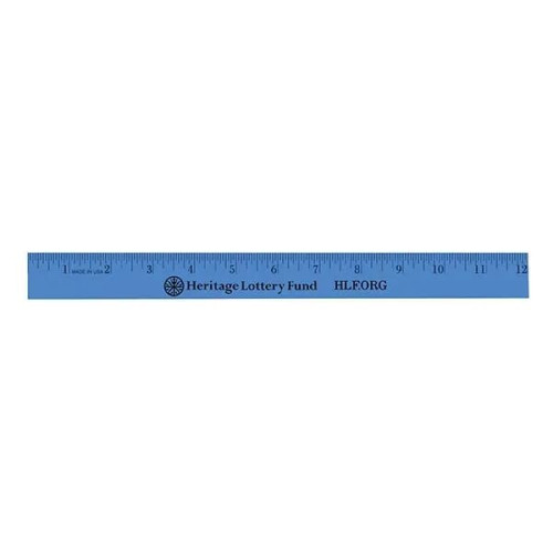 12" Enamel Wood Ruler - English Scale