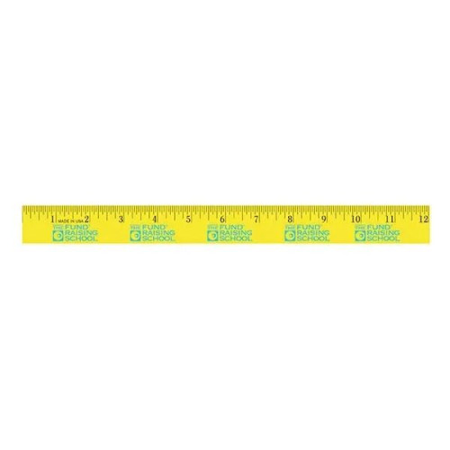 12" Enamel Wood Ruler - English Scale