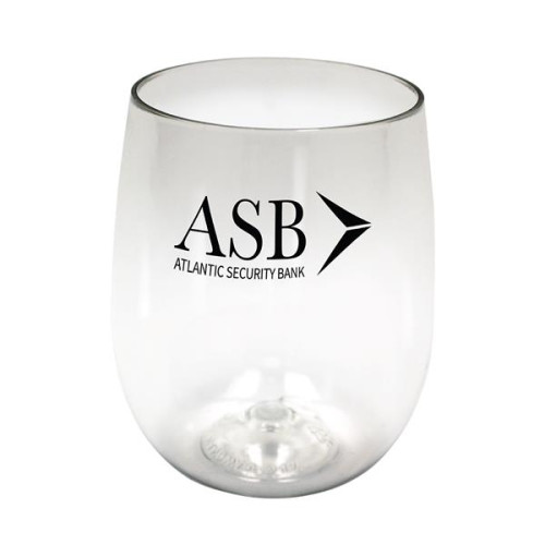 12 oz. Plastic Stemless Wine Glass