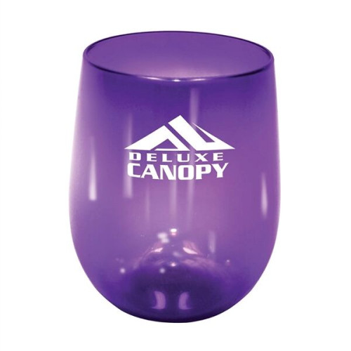 12 oz. Plastic Stemless Wine Glass