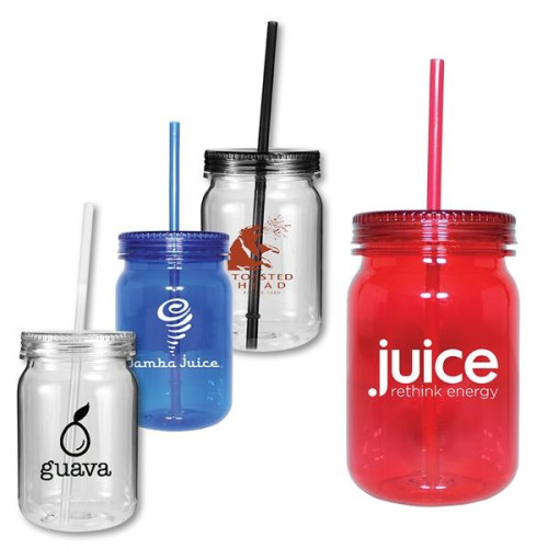 24 oz. Plastic Mason Jar