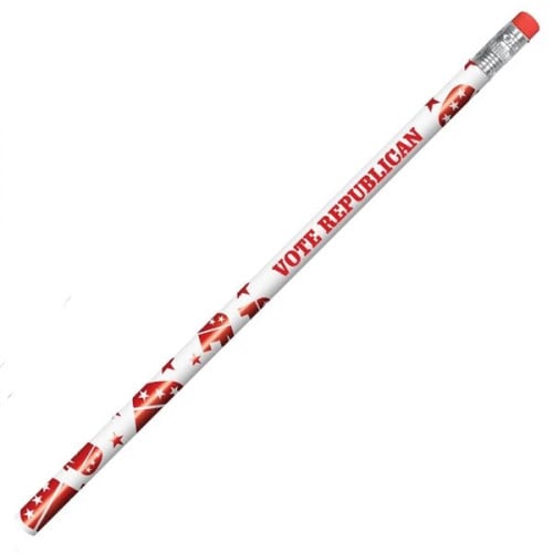 Political Foil Pencil - Republican