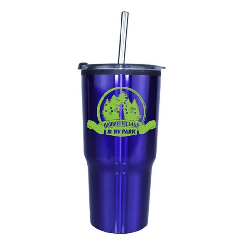 20 oz. Ares Tumbler with Stainless Straw/Flip Top Lid