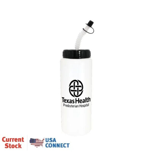32 oz. Sports Bottle with Flexible Straw