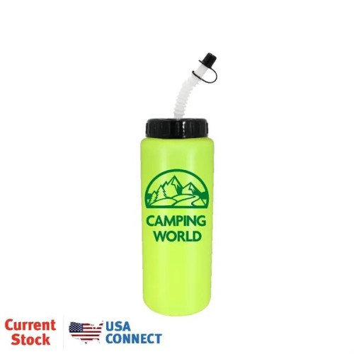 32 oz. Sports Bottle with Flexible Straw