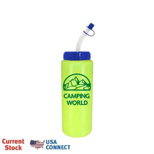 32 oz. Sports Bottle with Flexible Straw