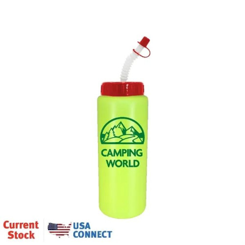 32 oz. Sports Bottle with Flexible Straw