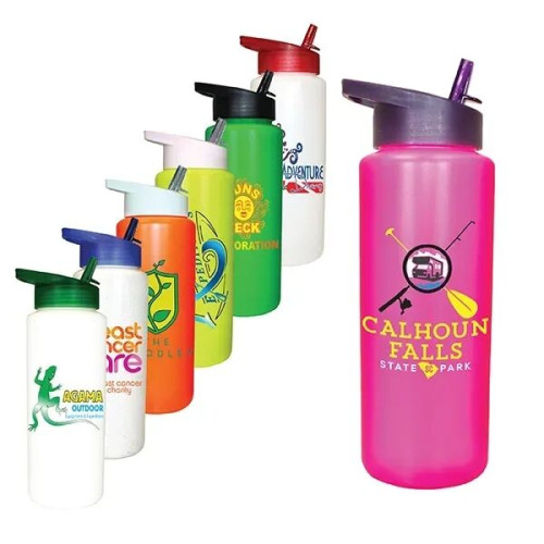 32 oz. Sports Bottle with Straw Cap Lid