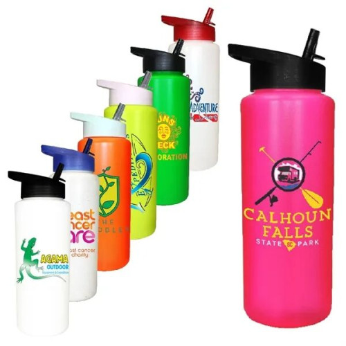 32 oz. Sports Bottle with Straw Cap Lid